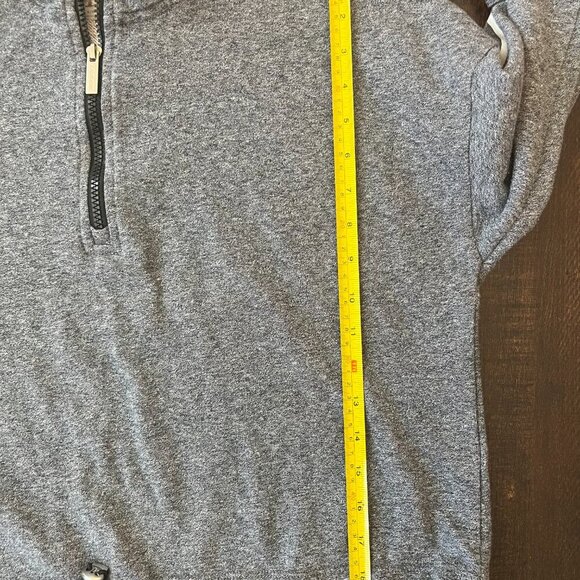 Calvin Klein Gray Quarter Zip Cropped Pullover Sweatshirt Size L - Picture 4 of 6